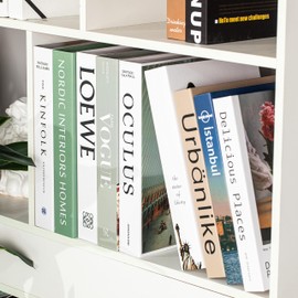ENGYAS 9 Pcs Fake Books for Decoration,Designer Luxury Modern Fake Decorative Books for Home Bookshelf Decor,Shelves Living Room Fashion Decorative Entry Coffee Table Stacked Books Decor(9 Pcs)
