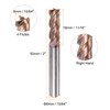 sourcing map 2pcs Carbide Square End Mills 6mm (15/64") Dia