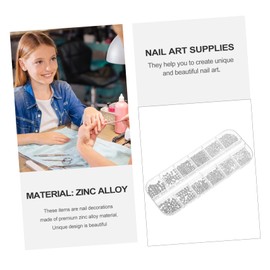 VICASKY Shining Nail Art Decor Metal Nail Charms Silver for Manicures for Parties and Special Occasions