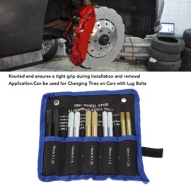 Luqeeg Wheel Alignment Pin, Complete Kit 10 Pins, Aluminum Alloy Construction, Metal Wheel Hanger Positioning Balancing Tools for Changing Tires On Cars with Lug Bolts