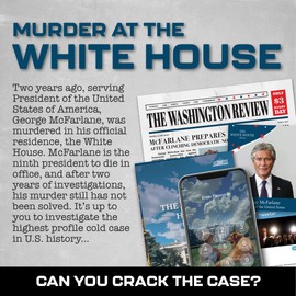 MMC Murder at the White House - Engaging Murder Mystery Games for Adults - Crime Solving Detective Game with Realistic Evidence and Clues - Cold Case Files Game for Interactive Mystery Board Game