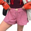 Women Y2k Pajamas Shorts Micro Button Boxers Elastic Waist Cute