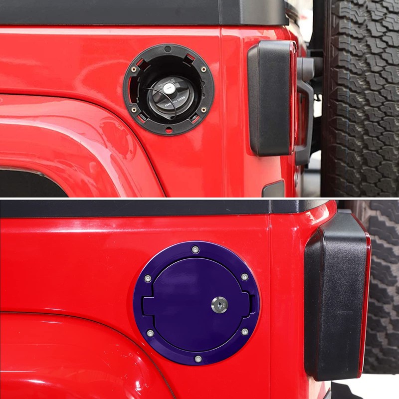 JeCar Fuel Filler Door Locking Gas Cap Cover Exterior Accessories