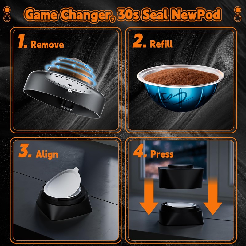 Aluminum Foil Lids for Reusable Nespresso Vertuo Pods, 100 PCS