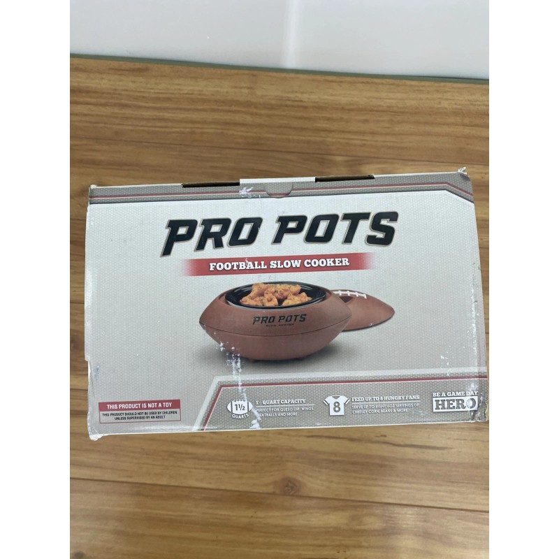 Select Brands Pro Pots Football Slow Cooker 1.5 Quart Kitchen