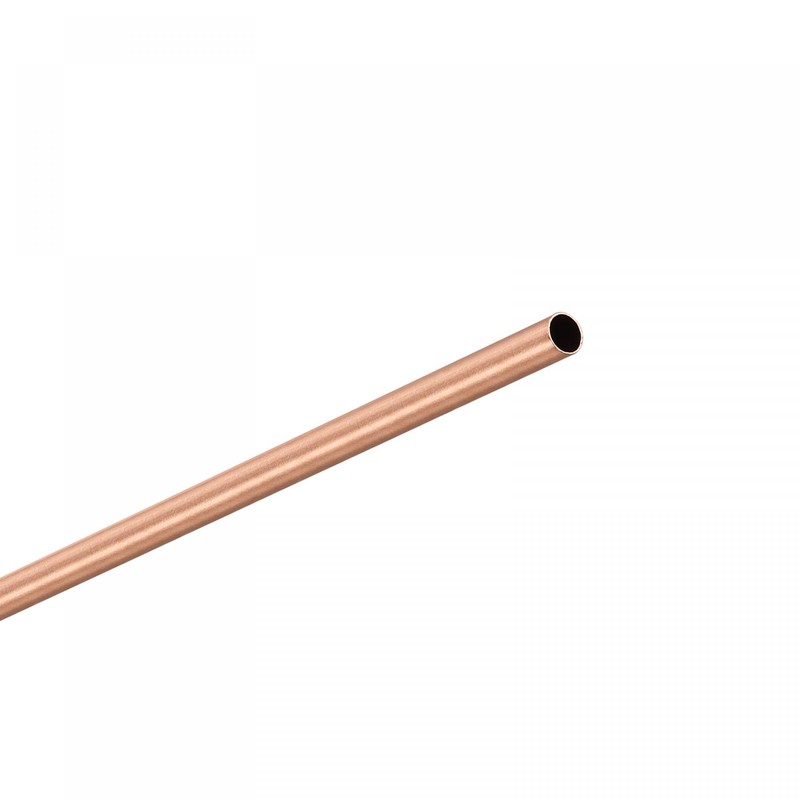 sourcing map Copper Round Tube 3.5mm OD 0.25mm Wall Thickness