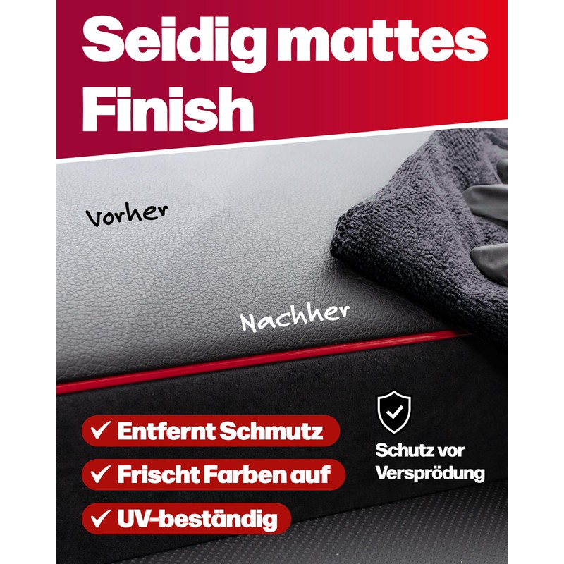 KESTRAL® Car cockpit care, plastic detailer with matte effect, removes