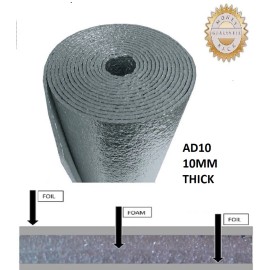 USEP 10mm Premium Reflective Insulation Roll Foam Core Radiant Barrier R12 2X18