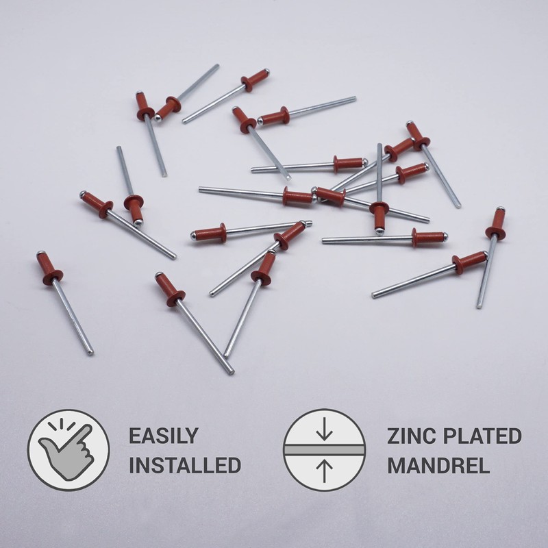 Pack of 100 Painted Blind Rivets 4.0 x 10 mm,
