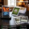 JIUBULUJIU 12 Pack Magnetic Card Holder with 1 Card Stand