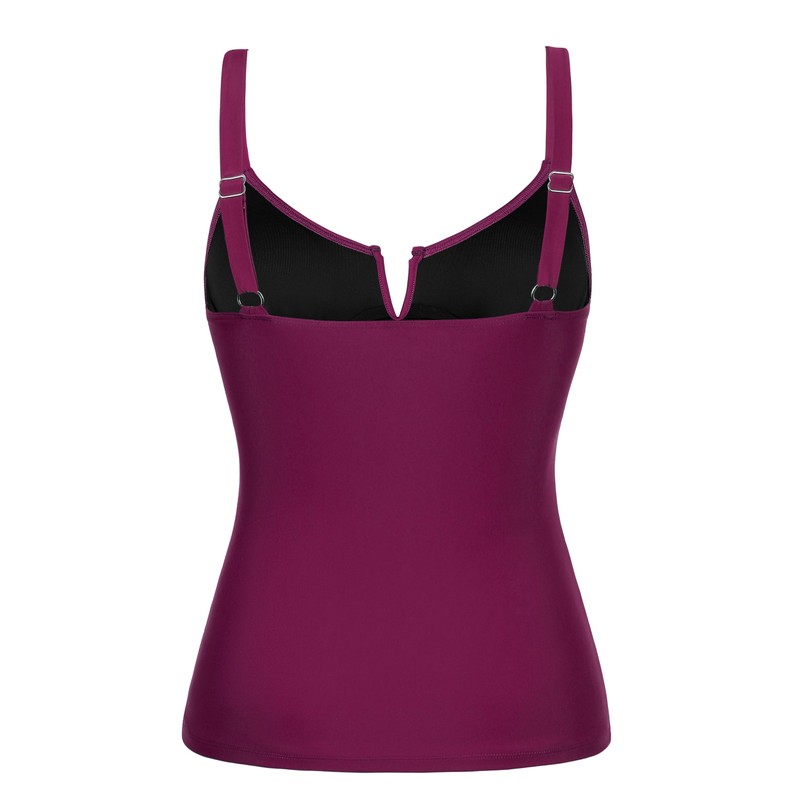 Firpearl Women Underwire Tankini Top Only V Wire Modest Swimsuits