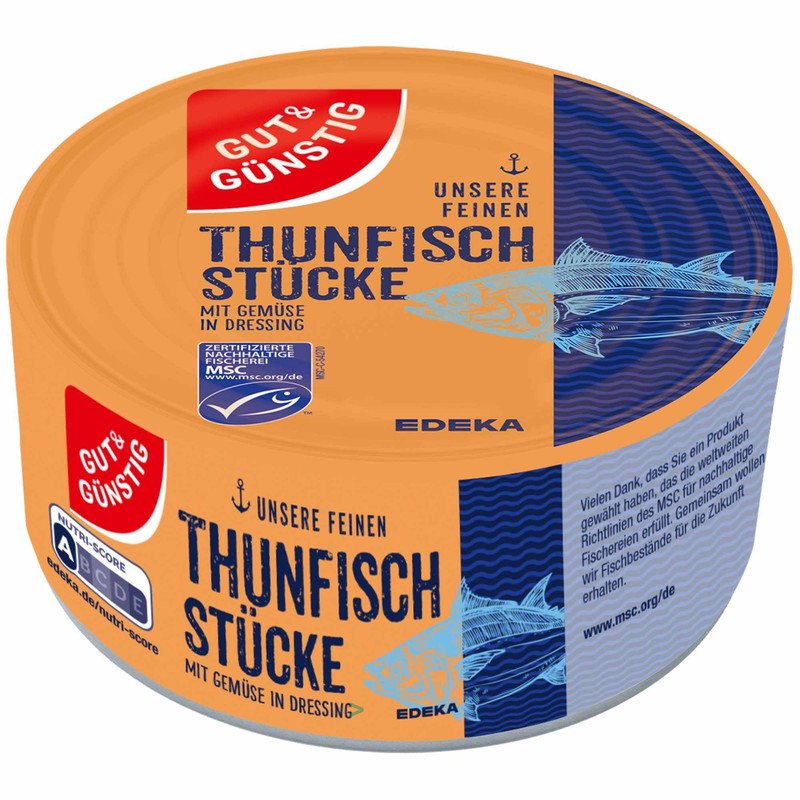 Gut&Günstig Tuna Pieces with Vegetables in Dressing Pack of 6