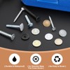 sourcing map Screw Caps, 158Pcs 12mm - Plastic Self-Tapping Screw