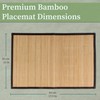 BambooMN Bamboo Slats Placemat with Fabric Border - Solid Colour