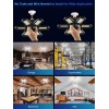 Unbranded 2Pack LED Garage Lights 100W 10000lm Deformable Garage Ceiling
