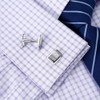 ID Cufflinks Silver/Black with Engraving Stainless Steel Wedding with Box,