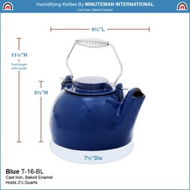 2.5 Quart Cast Iron Humidifying Woodstove Kettle