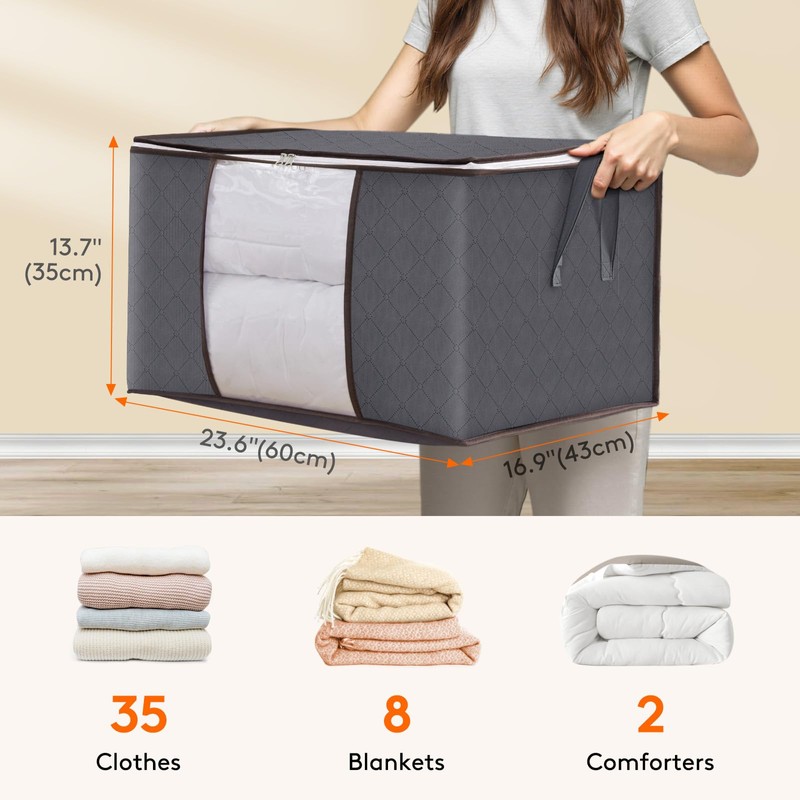Lifewit 90L Large Storage Bags, Closet Organizers and Storage, Clothes