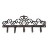 Homescapes Wall Mounted Coat Rack with Ornate Swirl Design and