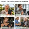 Travel Pill Organizer with 14 Reusable Pill Pouches,Black Hard Shell