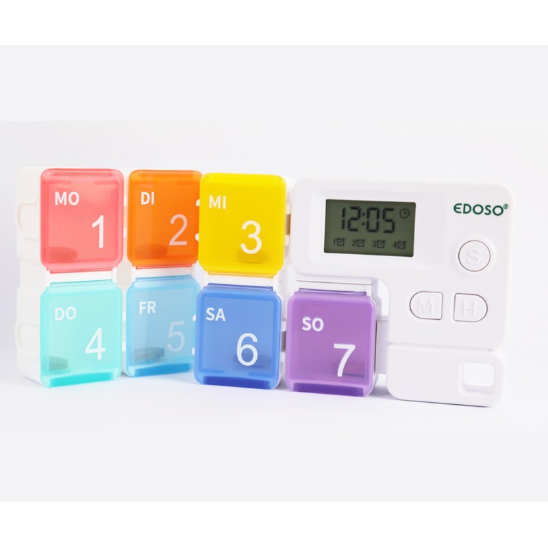 EDOSO Pill Box for 7 Days with 7 Containers and