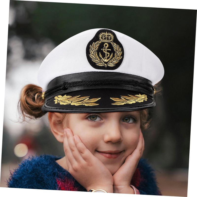 [Cabilock] 1pc General Hat Hat Adjustable Sailor Costume Cap Captain