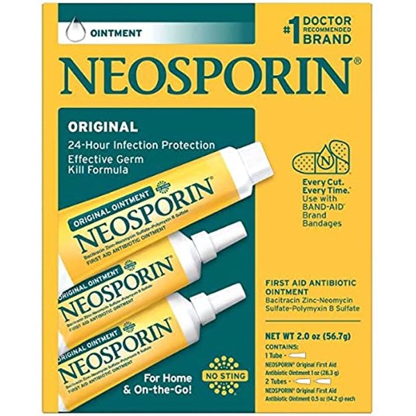 Neosporin Original Ointment First Aid Antibiotic Treatment 3 Pack Value Pack … (Value Pack)