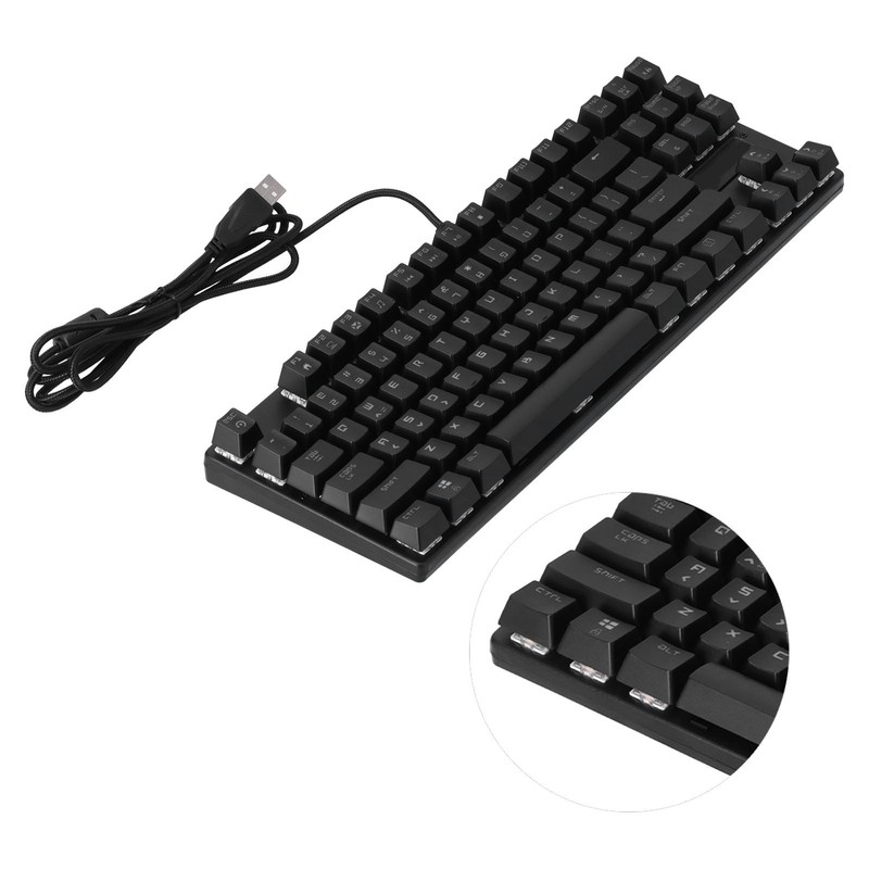 MAGIC REFINER Gaming Keyboard 87 Keys Portable Durable RGB Backlit