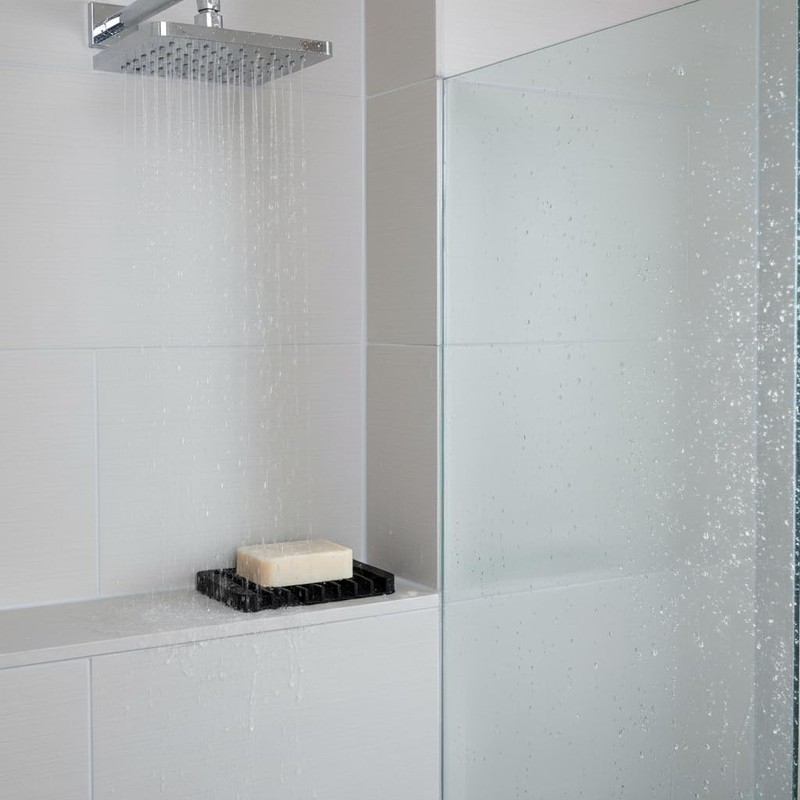 Self Draining Soap Dish for Shower, Silicone Soap Dish for