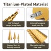 3pcs HSS Step Drill Bits Set, Titanium Step Drill Bits,