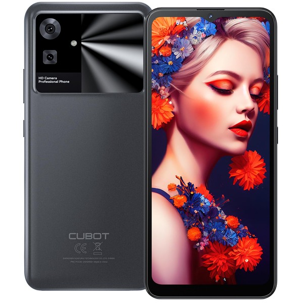 CUBOT Note 21 Smartphone Without Contract 6.56 Inch HD+ 90Hz Screen 12GB + 128GB/1TB Android 13 Mobile Phone 50MP + 8MP Camera 4G Dual SIM Octa-Core Face ID GPS OTG (Classic Black)