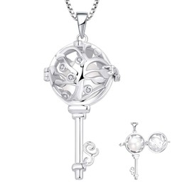 starchenie Key Pearl Pendant Tree of Life Necklace 925 Sterling Silver Gift for Women