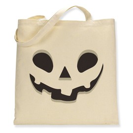 Make It Love It Sell It - Jack-'o-Lantern Spooky Face - Canvas Tote Bag, Double Sided
