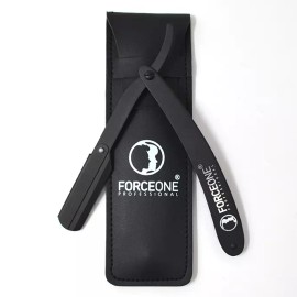 FORCEONE straight razor real Germany black steel single edge shaving blade