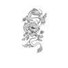 kobench Temporary Tattoos,White Dragon In The Flowers - K88 Design,Waterproof,Easy-to-Apply,Long Lasting 1-2 Weeks, Plant-Based,Flower Tattoos