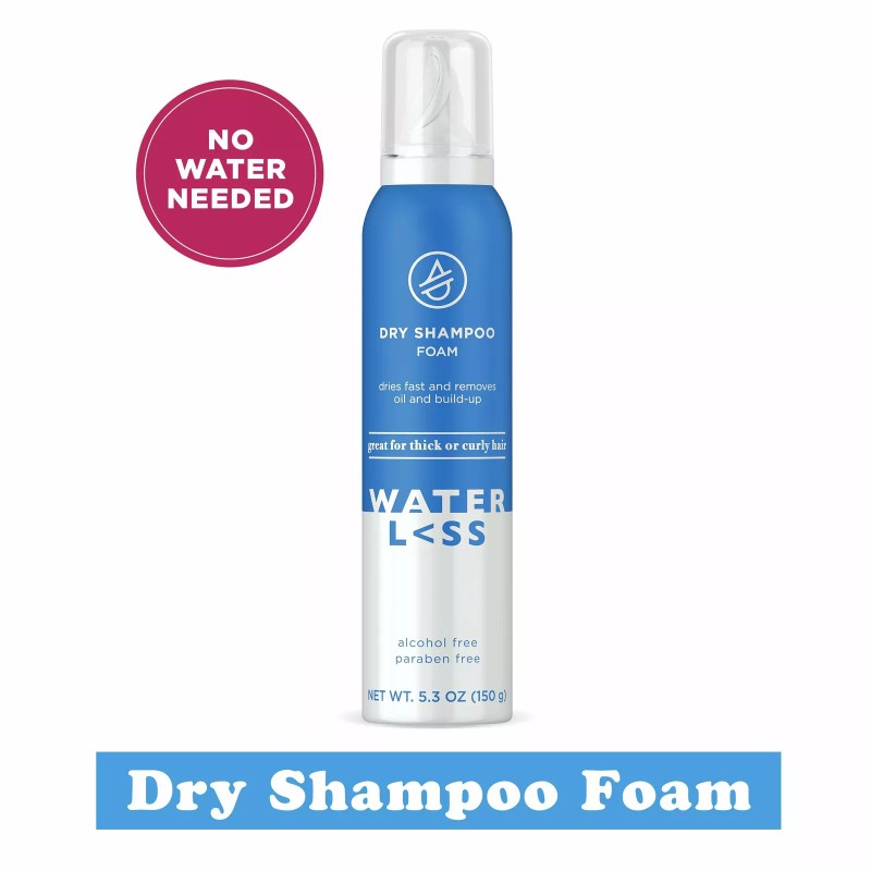 Waterless Foam Dry Shampoo for Thick or Curly Hair, 5.3