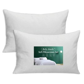 2 Pack Pillow Cases Poly-Cotton Luxury Soft Brushed Microfiber Pillowcase - Housewife Plain Pillows Cover Set with Envelope Closure, Bedroom Pillowcases Pair 50 x 75 cm Standard Size, Gray