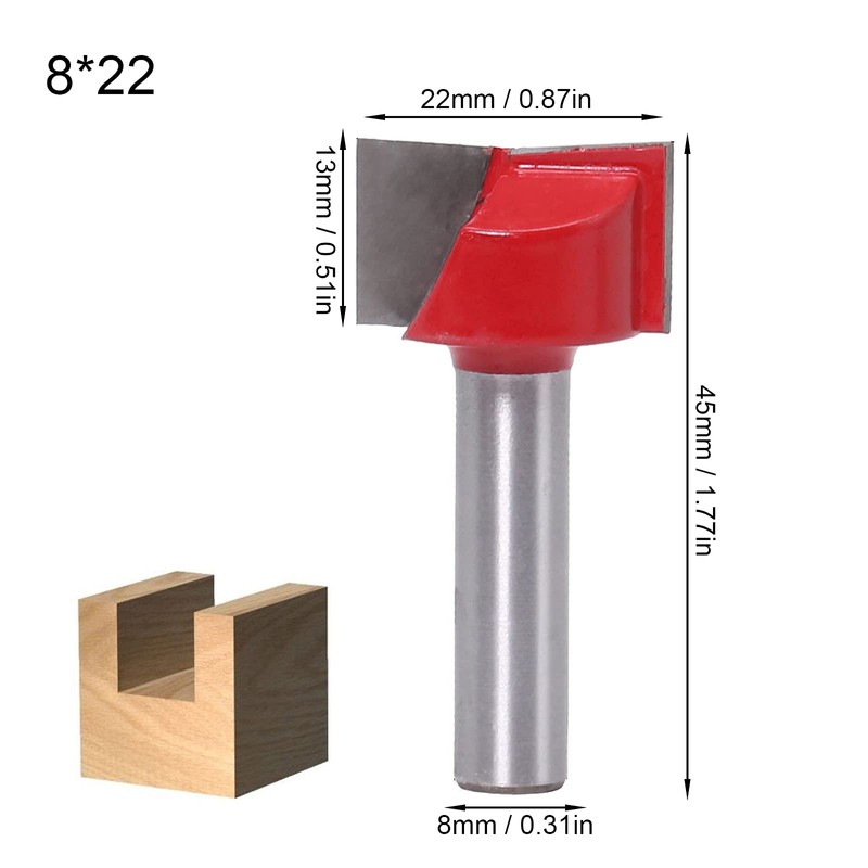 6-Piece Floor Cleaning Cutter Set 8 mm Shank Planer Cutter