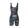 Sublimated One-Piece Swimming Costume with Bra Padded Support & Boyleg