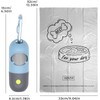 YUCHIYA Dog Poop Bags Holder with LED Flashlight, Sky Blue,