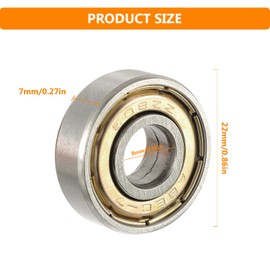 HUAREW 40pcs Skateboard Bearings 608 ZZ Metal Ball Bearings Double Shielded Miniature Groove Ball Bearings for Skateboards Scooters Inline Skates (8 mm x 22 mm x 7 mm)