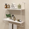 WELLAND 2-Tier Wall Mounted Bathroom Shelf with Towel Rack, 17"