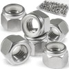 Hmevsafinect 15 Pack 3/8"-16 Inch Locknuts,304 (A2-70) Stainless Steel Nylon