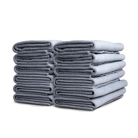 Adam's Edgeless Microfiber Utility Towel - Edgeless Microfiber Design with Tight Weave Fibers - Great All Purpose Detailing Towel (12 Pack)