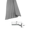 Angled Gray Framed Shower Door Tear-Away Strike Vinyl - 7