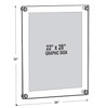 Azar Displays 105530-SLV-2PK Floating Acrylic Wall Frame with Silver Stand