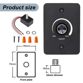 SIGANDG Dimmer 12V 5A PWM LED Dimmer Switch, LED Dimmer DC 12V, Dimming from 0% to 100%, Suitable for Motorhomes, Trailers, Vans, Trucks, Cars, Boats