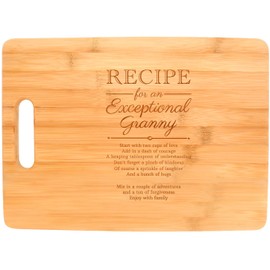 Mothers Day Ideas for Grandma Granny Recipe for an Exceptional Granny Big Rectangle Bamboo Cutting Board