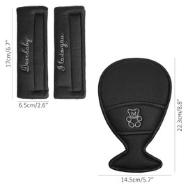 Storchenbeck Seat Belt Pad Set, Universal for Baby Seat, Buggy, Pushchair, Car Seat (Large)