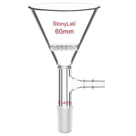 stonylab Borosilicate Glass Triangular Filtration Funnel, Vacuum Filtration, Efficient Filtering, 14/20 Joint, 60mm Diameter, Ideal for Laboratory Filtration Processes